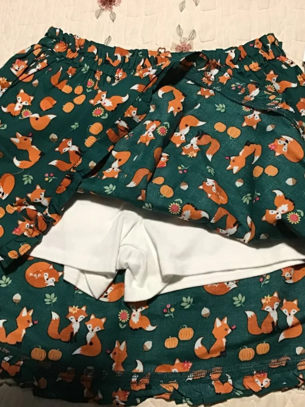 New w/Tags Gymboree Girl's Size 12 Skort--Fox/Pumpkin Themed